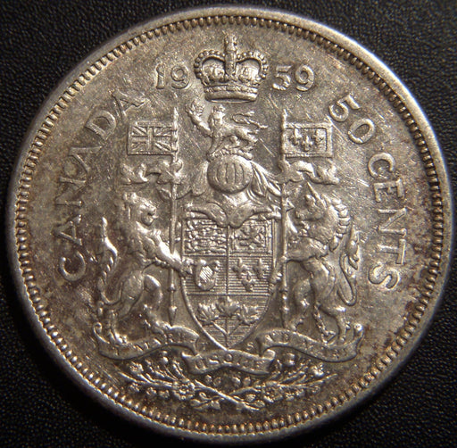 1959 Canadian Half Dollar - AU