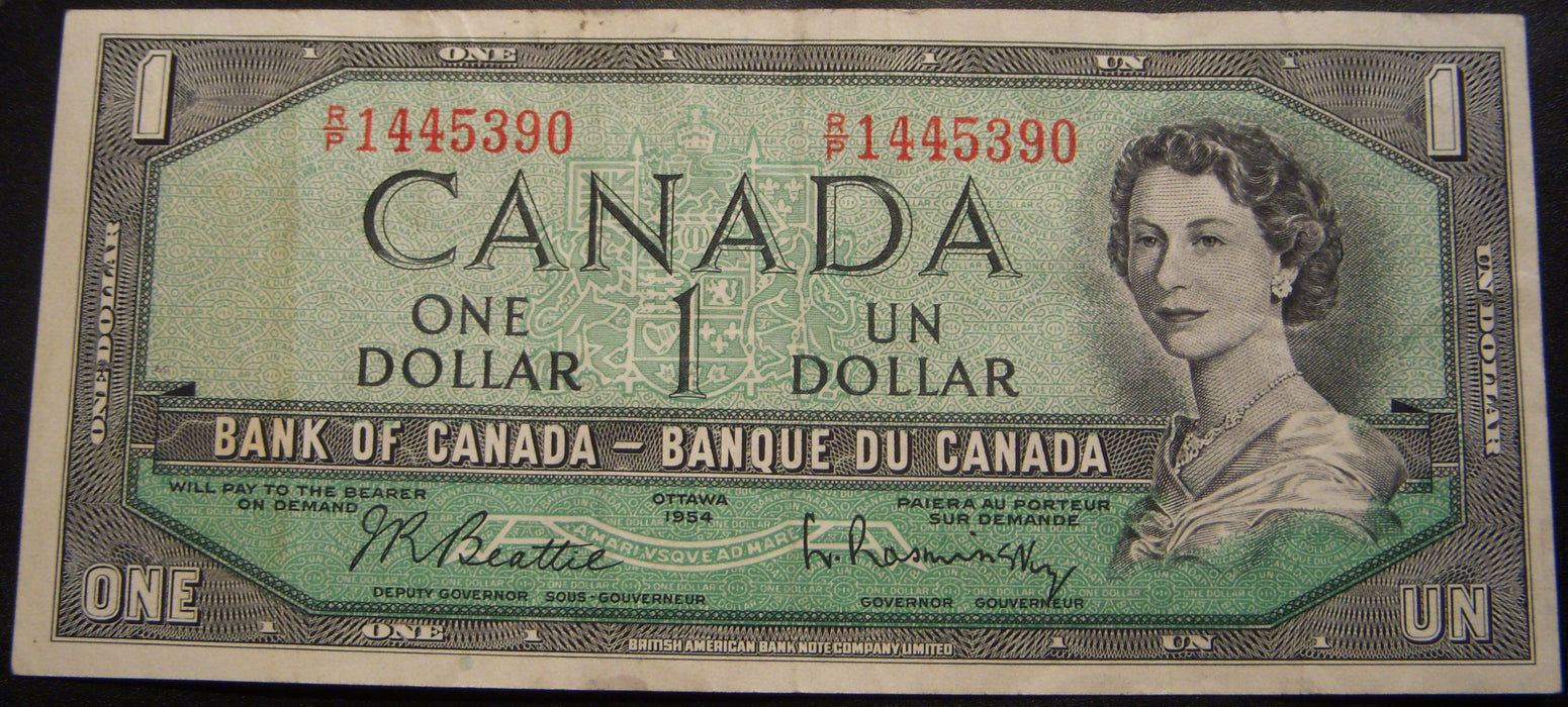 1954 $1 Bank of Canada Note - BC-37b-i