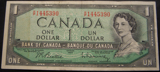 1954 $1 Bank of Canada Note - BC-37b-i