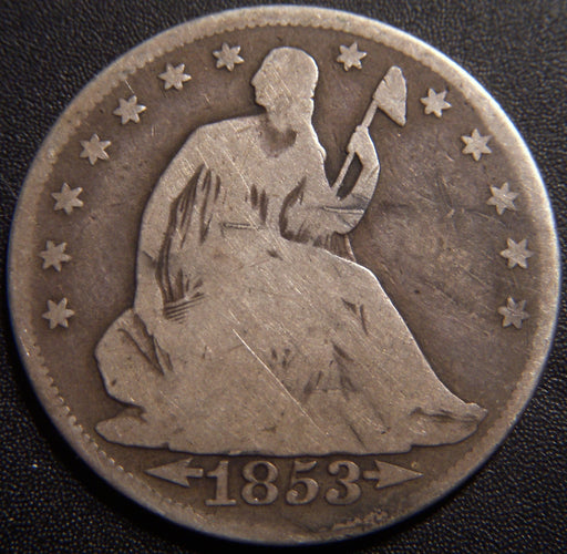 1853 Seated Half Dollar - Arrows Good