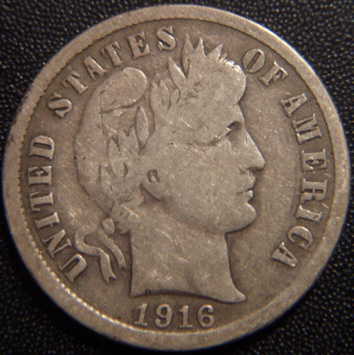 1916-S Barber Dime - Very Good