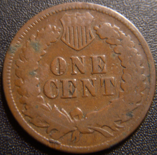 1873 Indian Head Cent - Closed 3 Good