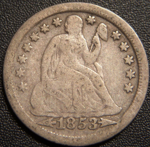1853 Seated Dime - Very Good