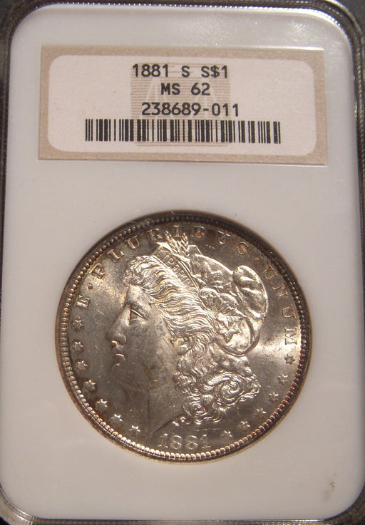 1881-S Morgan Dollar - NGC MS62