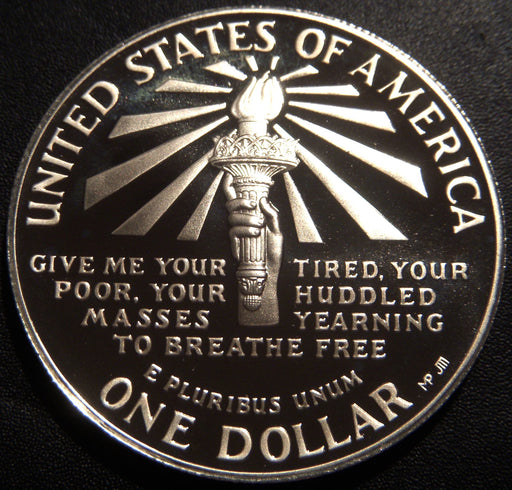 1986-S Statue of LIBERTY Silver Dollar - Proof