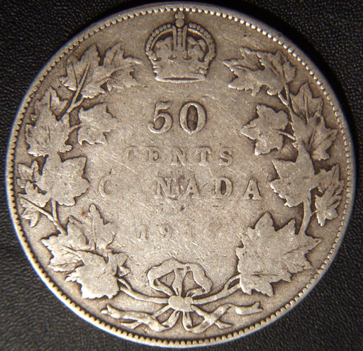 1917 Canadian Half Dollar - Very Good