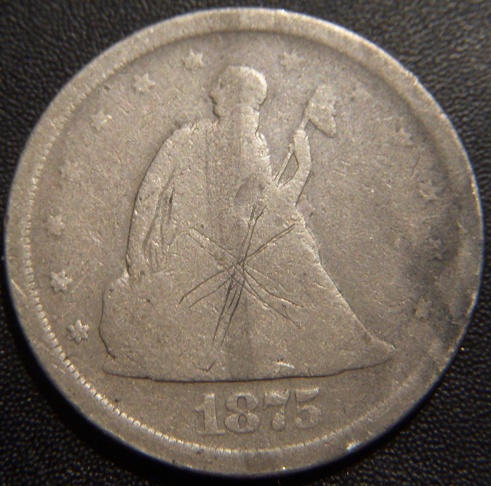 1875-S Twenty Cent - Good Damaged