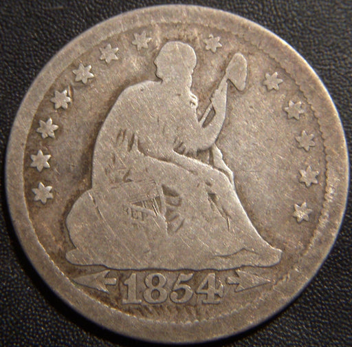 1854 Seated Quarter - VG/Good