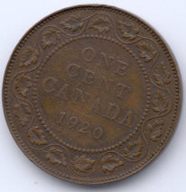 1920 Canadian Large Cent - VG/F