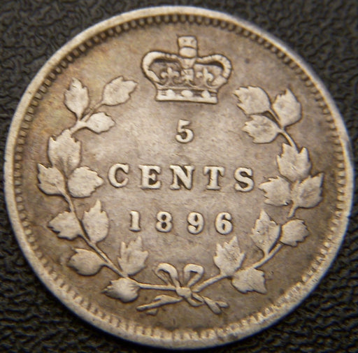 1896 Canadian Silver Five Cent - VF