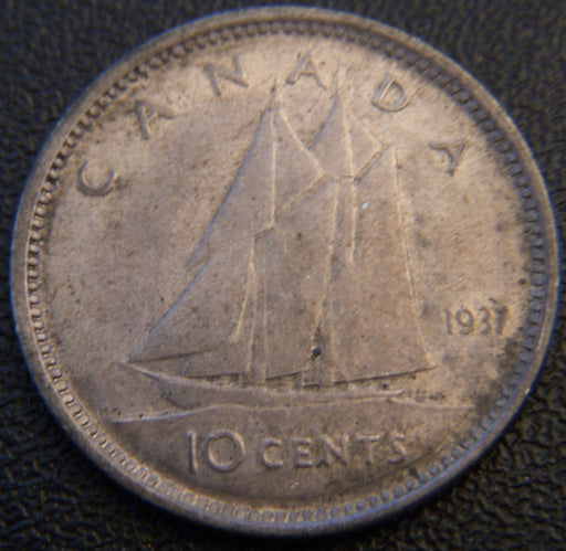 1937 Canadian Ten Cent - VG/Fine+