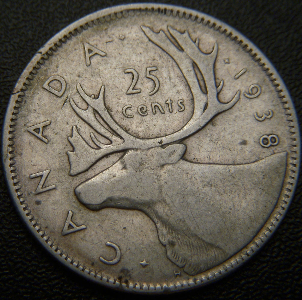 1938 Canadian Quarter - VG to VF