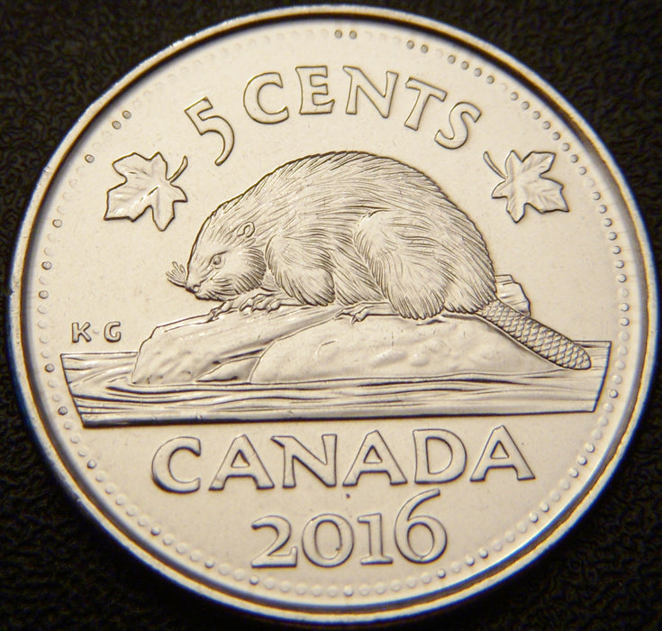 2016 Canadian Five Cent - Unc.