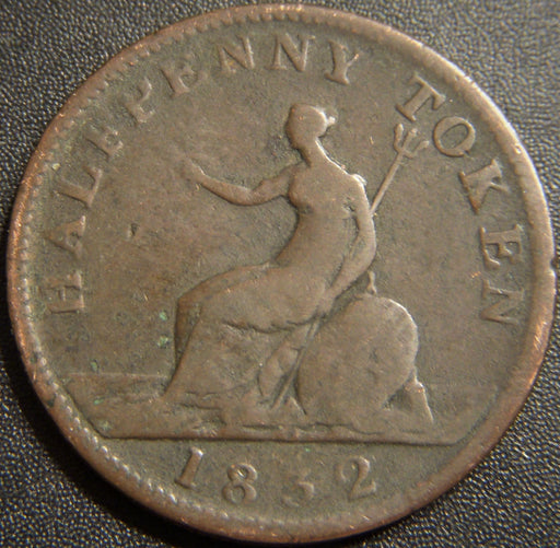 1832 Half Penny - Upper Canada Token