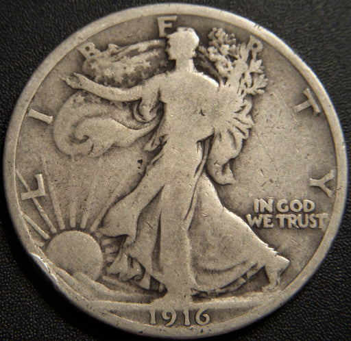 1916 Walking Half Dollar - Good