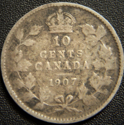 1907 Canadian Ten Cent - Very Good