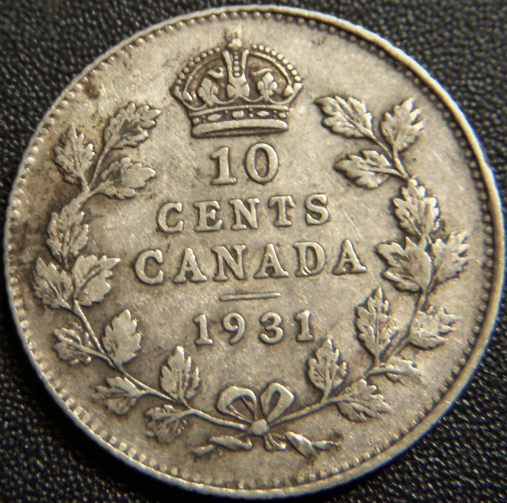1931 Canadian Ten Cent - Very Fine