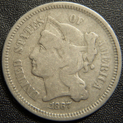 1867 Three Cent Piece - Very Good