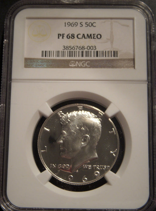 1969-S Kennedy Half Dollar - NGC PF68 Cameo
