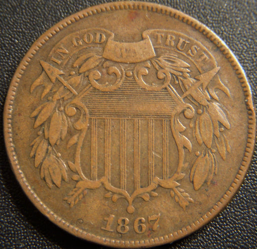 1867 Two Cent Piece - Fine