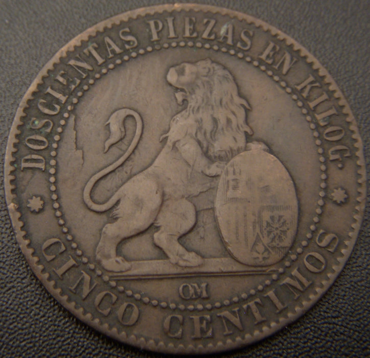 1870 OM 5 Centimos - Spain