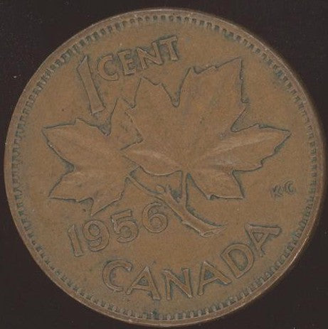 1956 Canadian Cent - VG/Fine