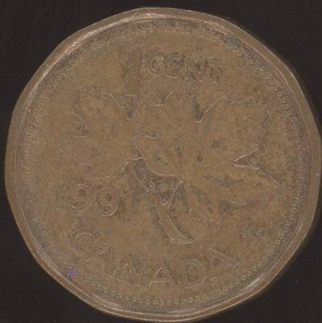 1991 Canadian Cent - VF or Better