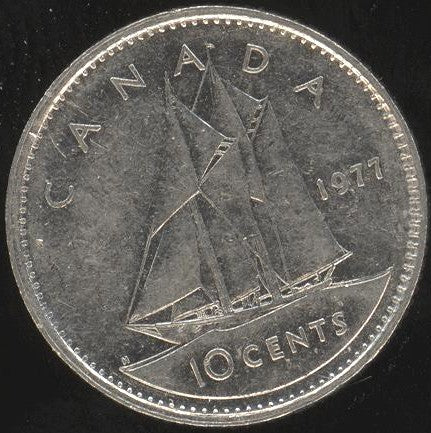 1977 Canadian Ten Cent - Fine to EF
