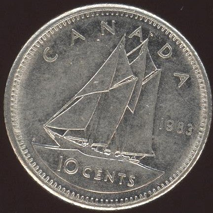 1983 Canadian Ten Cent - Fine to EF