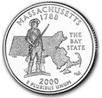 2000-P Massachusetts Quarter - Unc