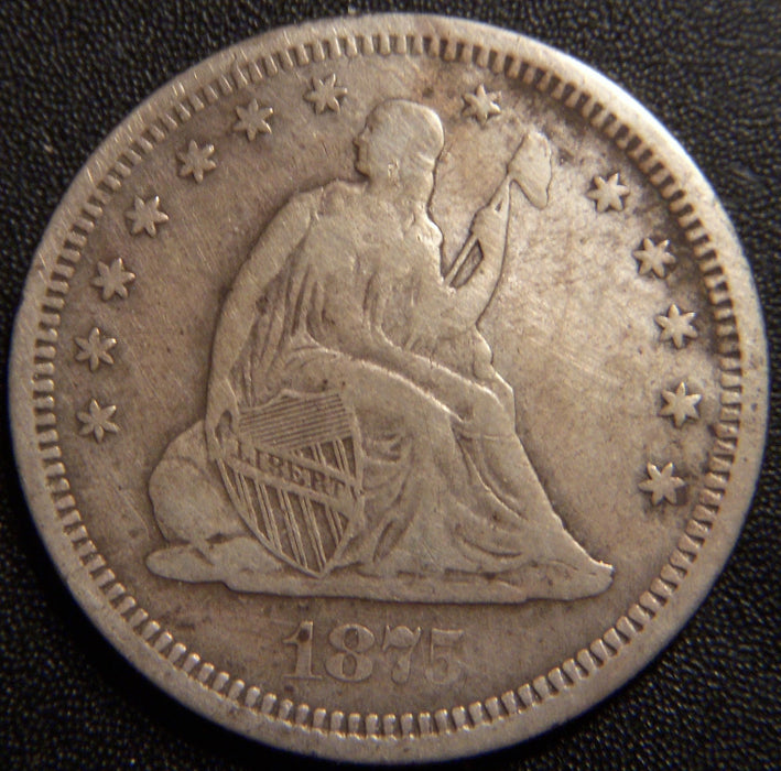 1875-S Seated Quarter - Very Fine