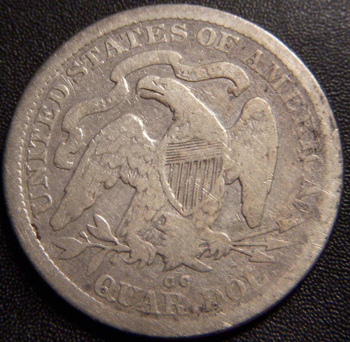 1876-CC Seated Quarter - Very Good