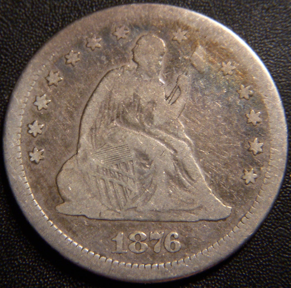 1876-S Seated Quarter - Very Good