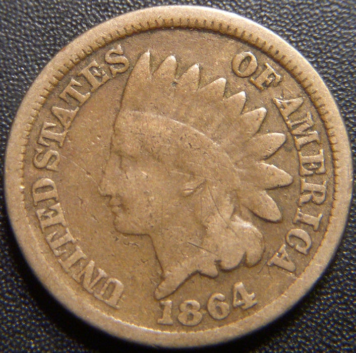 1864 Indian Head Cent - Copper Nickel Good