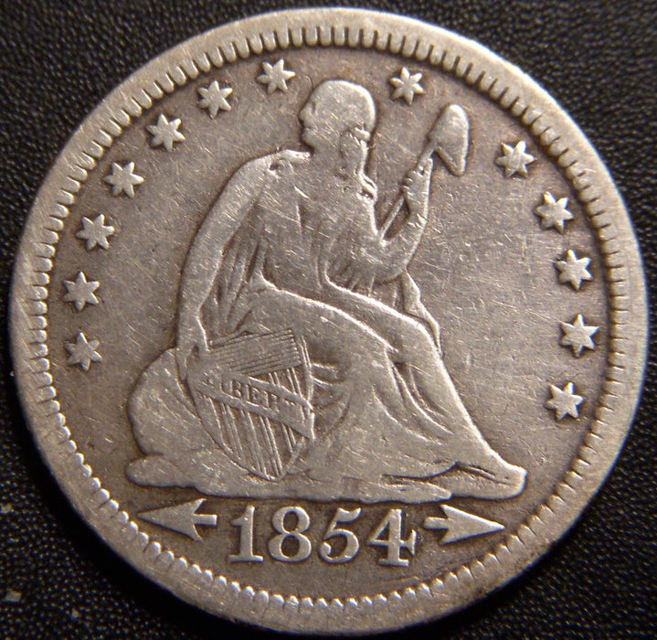 1854 Seated Quarter - Fine