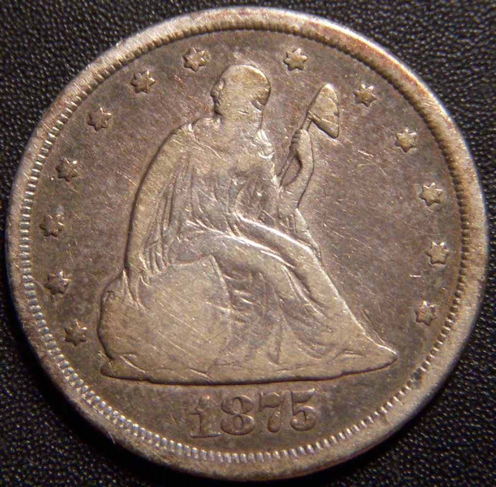 1875-CC Twenty Cent - Good+