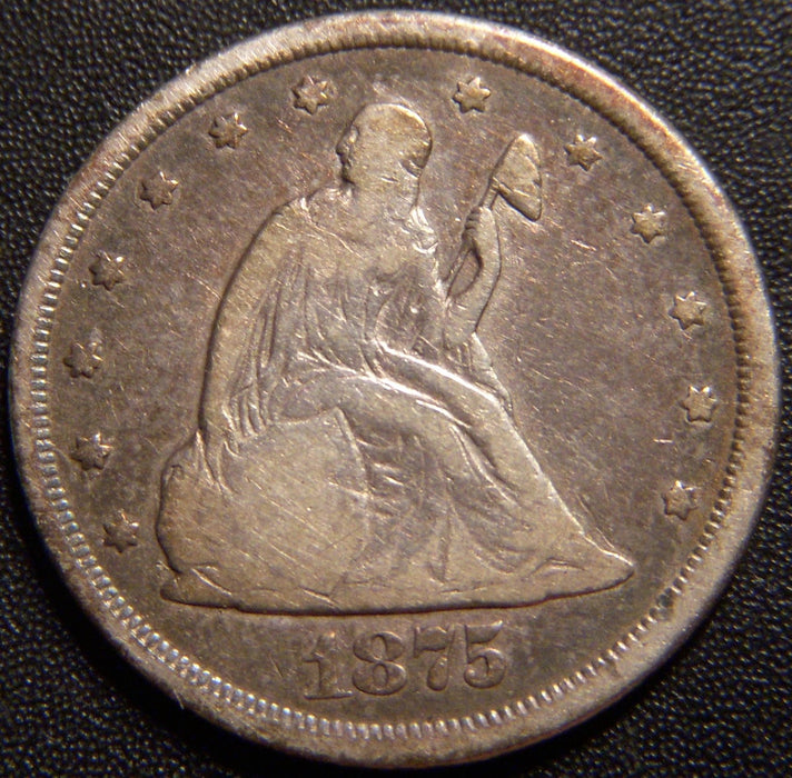 1875-CC Twenty Cent - Good+