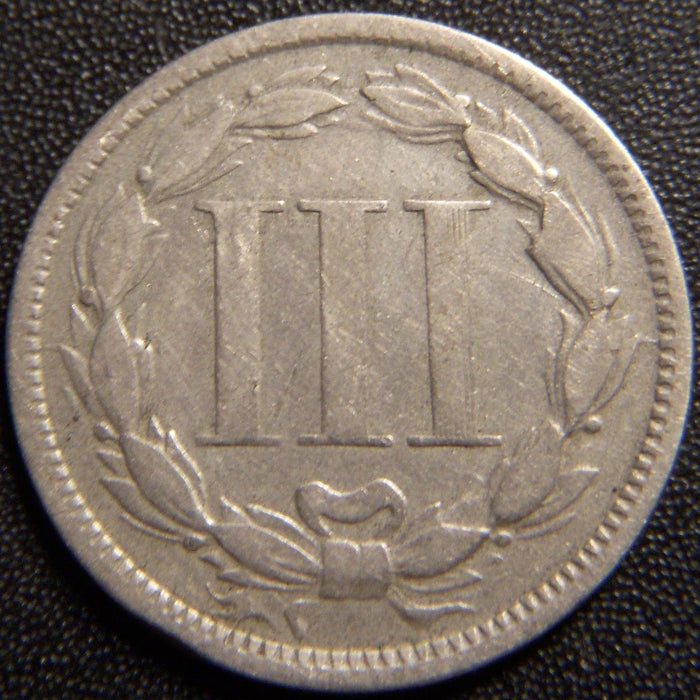 1866 Three Cent - Fine