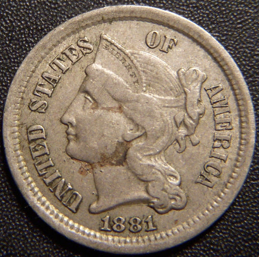 1881 Three Cent - Very Fine