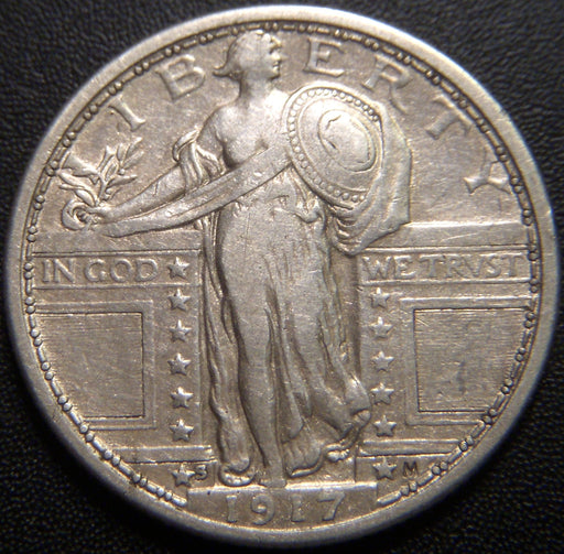 1917-S T1 Standing Quarter - Very Fine