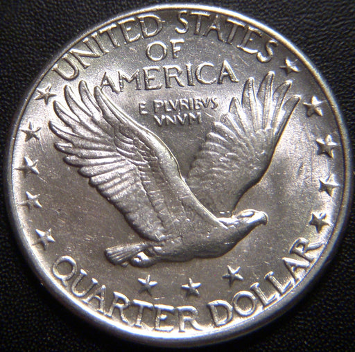 1918-S Standing Quarter - AU/Unc.