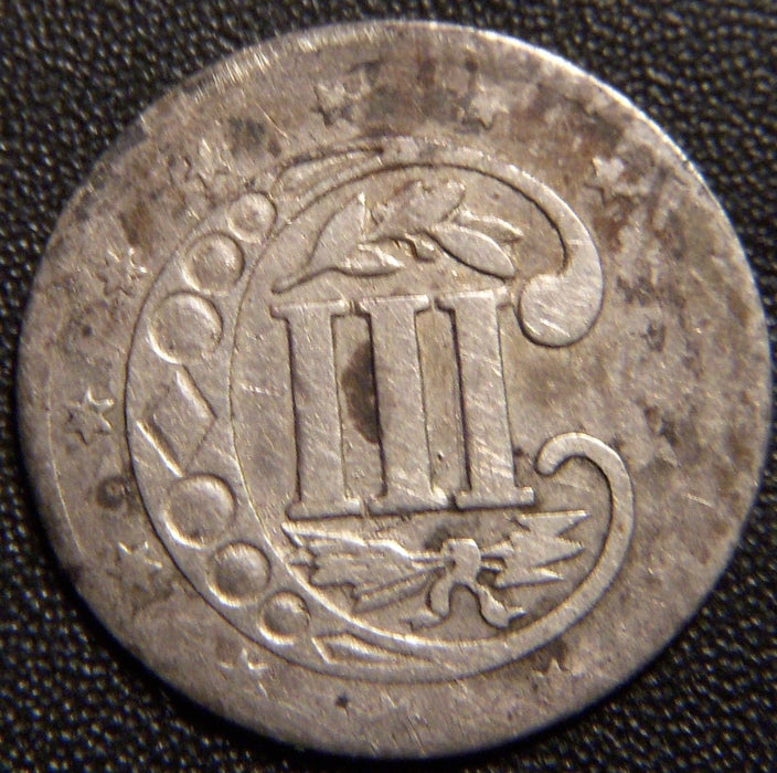 1857 Silver Three Cent - Good