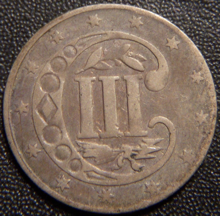 1860 Silver Three Cent - Fine