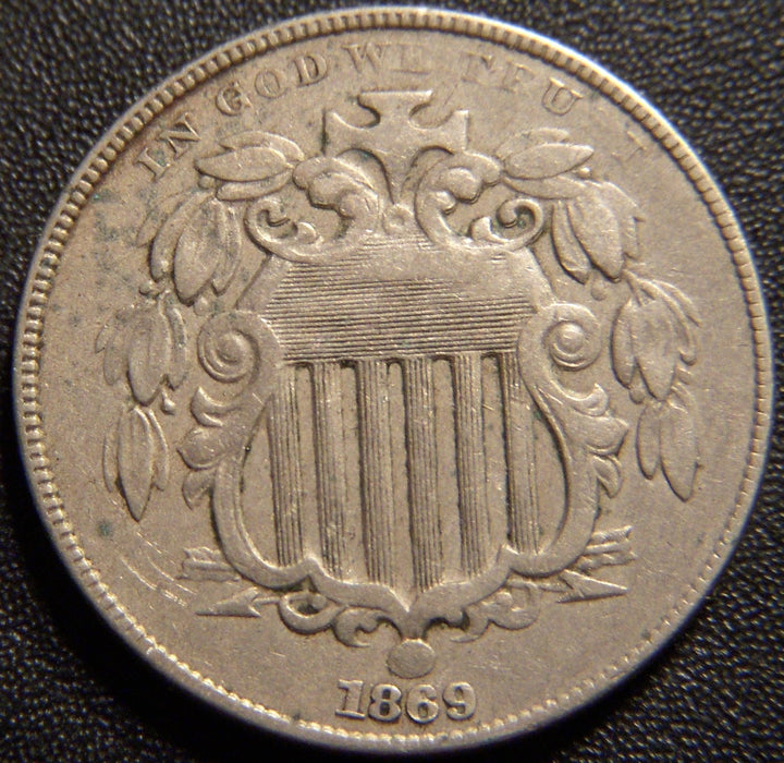 1869 Shield Nickel - Fine