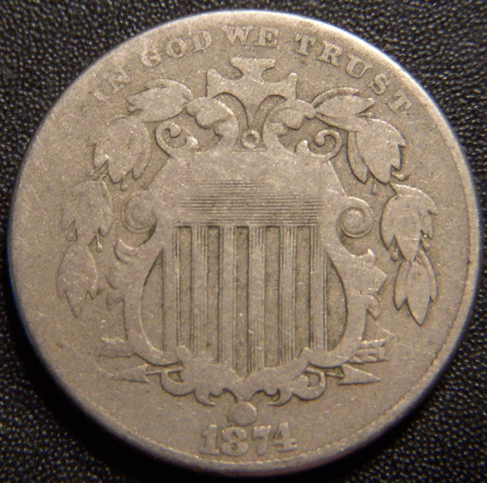 1874 Shield Nickel - Good