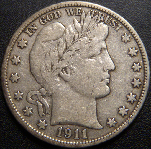 1911-D Barber Half Dollar - Fine