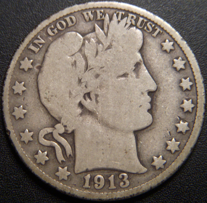 1913-D Barber Half Dollar - Good