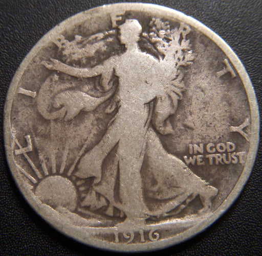 1916 Walking Half Dollar - Good