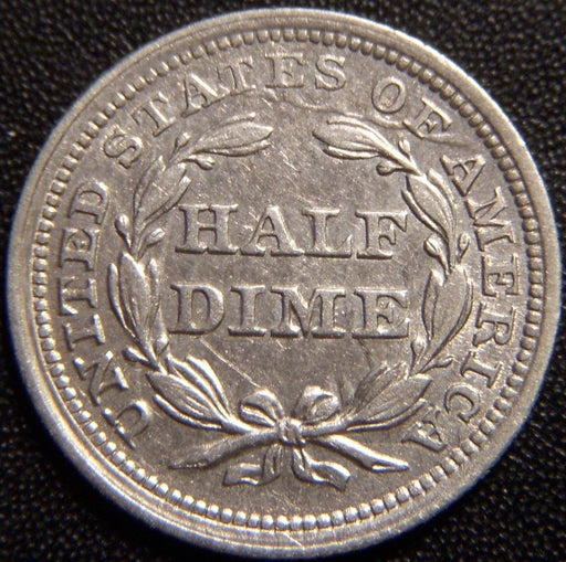 1853 Seated Half Dime - Arrows AU