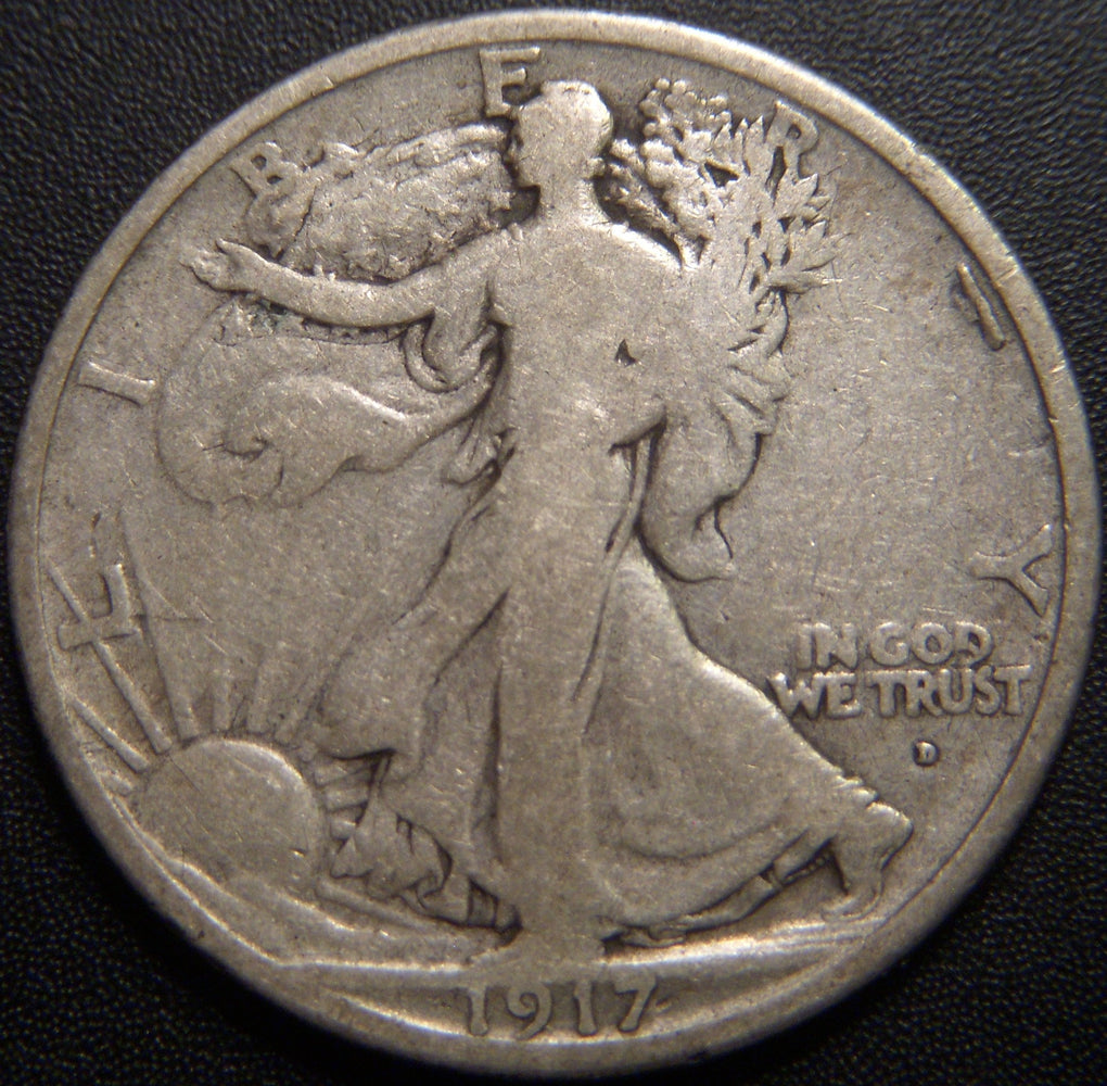 1917-D Obverse Walking Half Dollar - Good